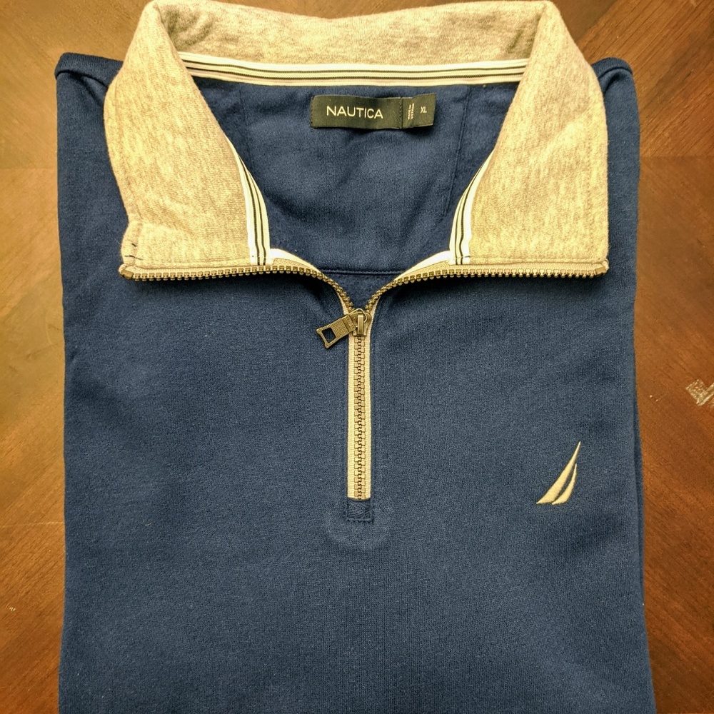 Mens Nautica 1/4 Zip Sweatshirt NWOT
